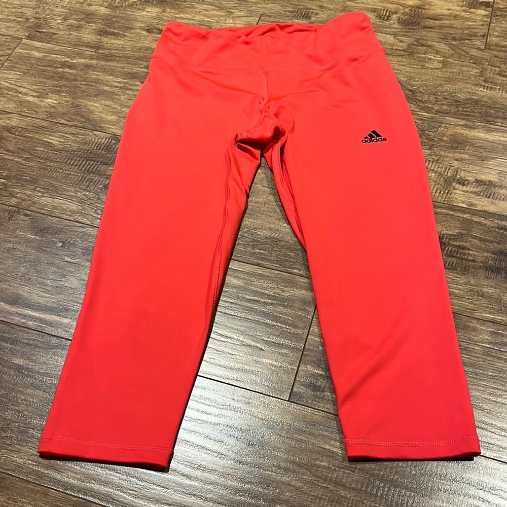Adidas climalite neon cropped leggings